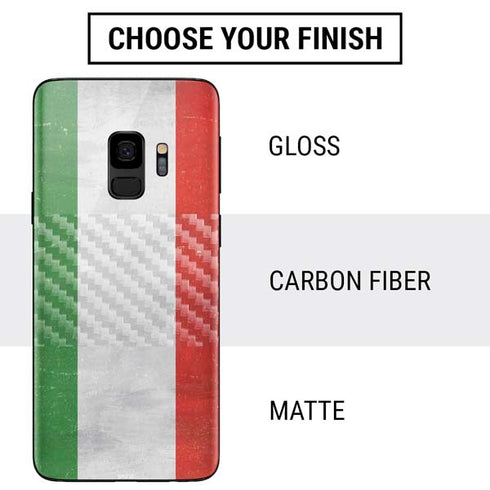 Italy Flag Distressed Galaxy S9 Skin